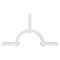 Ekena Millwork Ericson Architectural Grade PVC Gable Bracket, 84"W x 45 1/2"H x 4"D x 4"F, 13/12 Pitch GBP084X46X0404ERI00 - alternate 5
